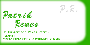 patrik remes business card